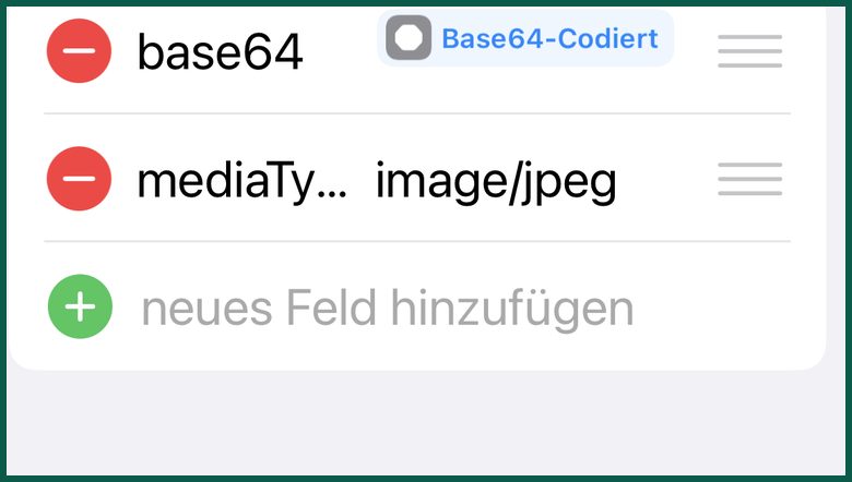 Richtig: blau hinterlegte Variable